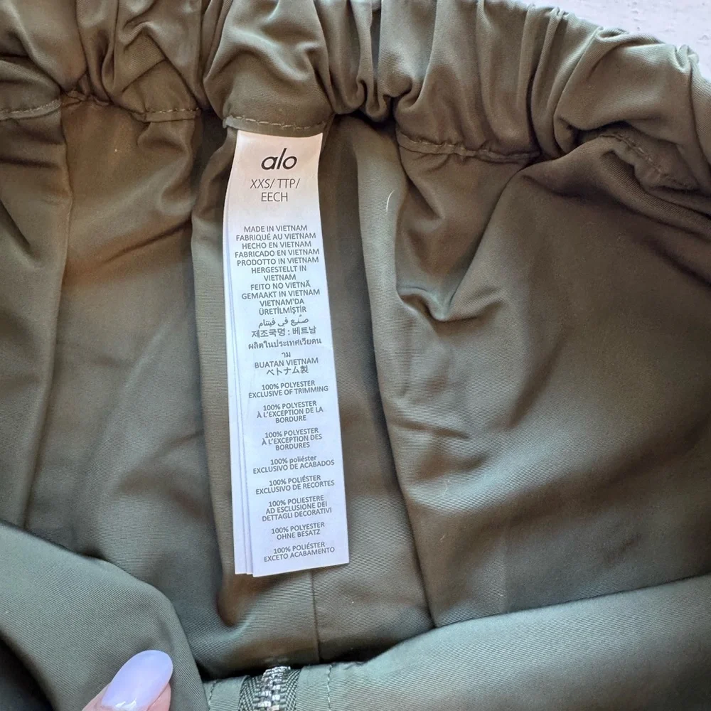 NWT ALO Yoga Green olive Mini Skirt